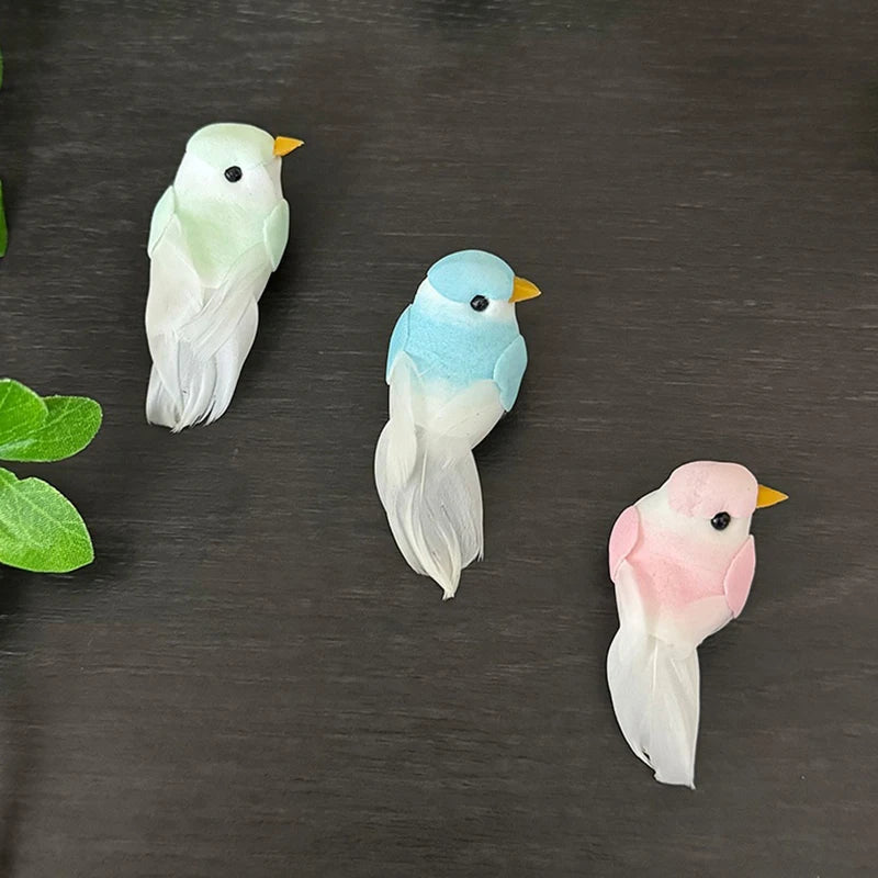 Cute Artificial Birds Fake Foam Animal Simulation Feather Models Tit Qme