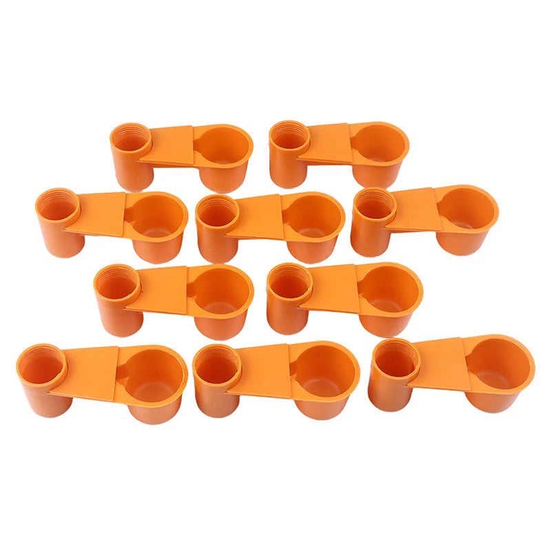 Cat Chicken Pigeon Parrot Hamster Double Nozzle Water Guide Bird Qme 10Pcs Yellow