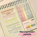 5Colors Highlighter Pen Double Headed Unique Window Tip Highlighters Qme A5