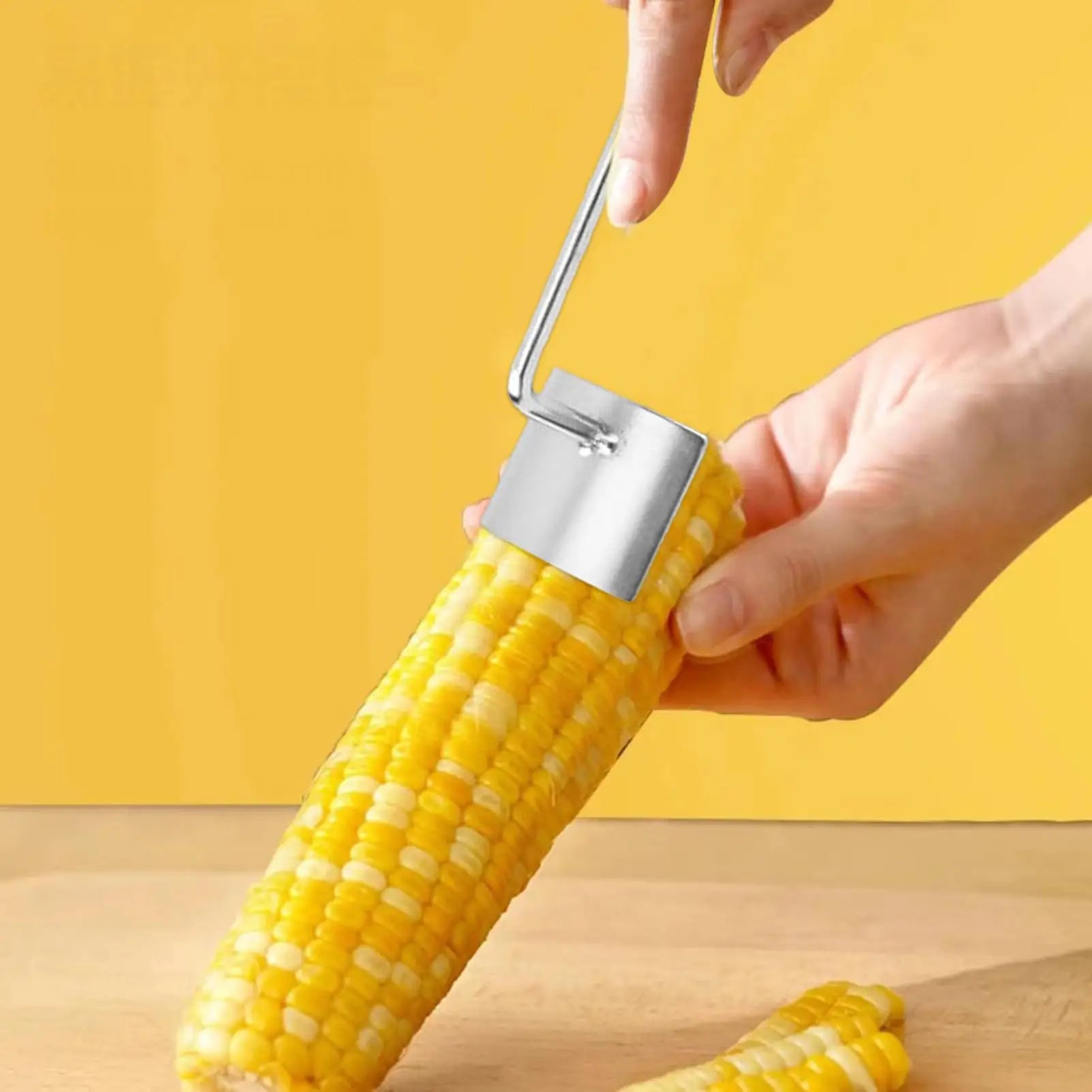 Corn Cob Stripper Stainless Steel Ergonomic Remover 2pieces Peeler Qme