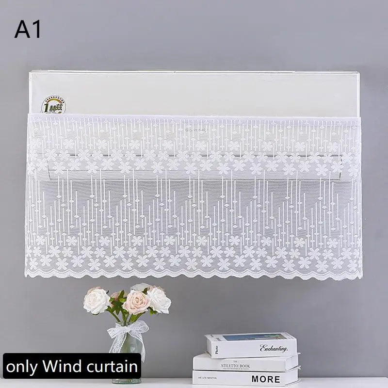 Lace Embroidery Flower Bedroom Curtain Windproof Dustproof Anti-UV Qme A1