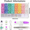 3860PCS Flat Clay Beads Bracelet Making Kit Acrylic Letter Beads Kit for Friendship Bracelets Jewelry Making DIY Crafts Gifts Qme 3860PCS