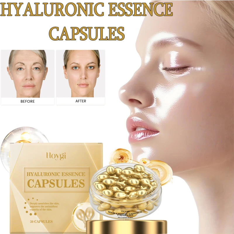 30PC Collagen Face Care Capsules Serum Spot Acne Wrinkle Remover Firming Whitening Hyaluronic Acid Essence Skin Care New style Qme