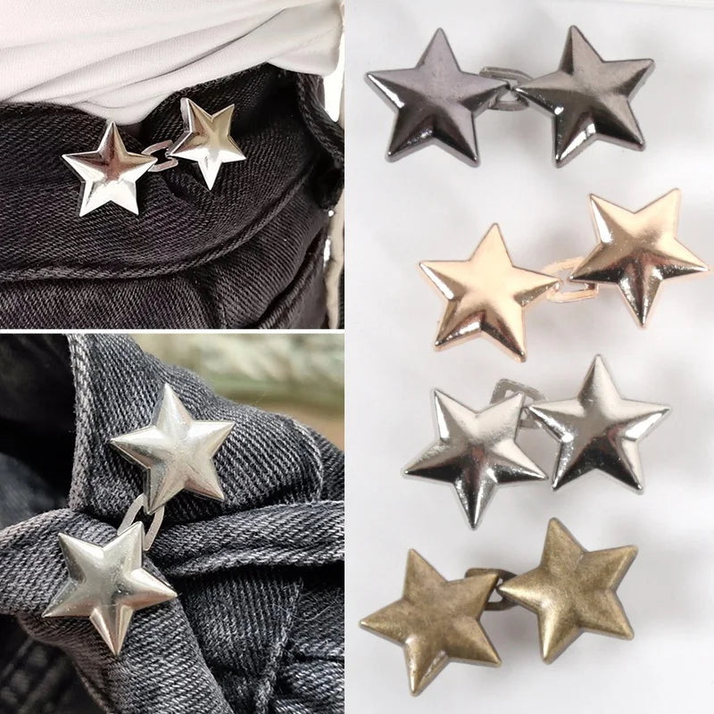 1 Pair Fashion Lazy Person Adjustable Seamless Invisible Waist Buckle Qme