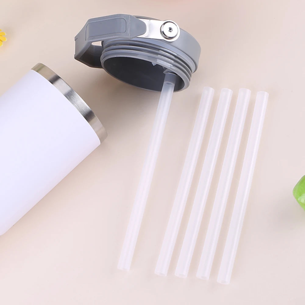 5Pcs Replacement Straws Wear-Resistant Reusable Straws Long Straws Plastic Straws for Stanley 30oz Tumbler Qme