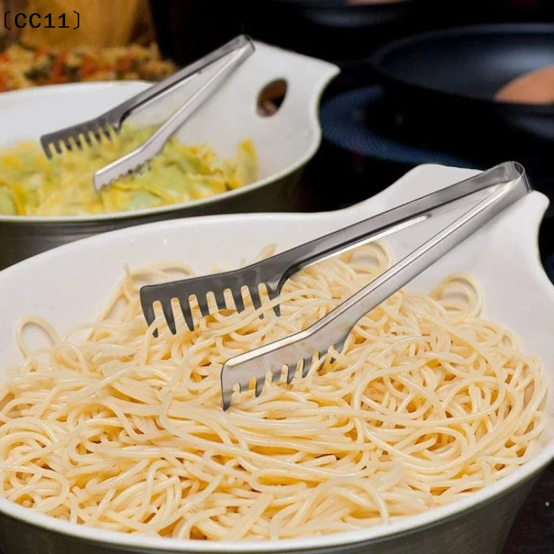 Multifunctional Stainless Steel Food Clip Barbecue Spaghetti Tongs Qme