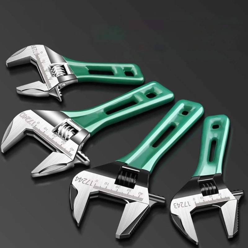6 Adjustable Wrench Wide Jaw Opening Plumbing Auto Repair Home Qme