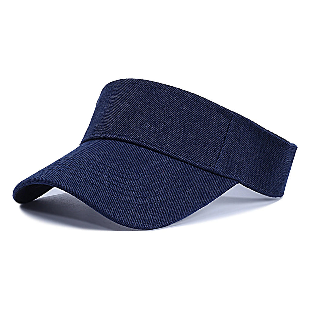 Men and Women Empty Top Sports Hat Running Hiking Sun Protection Cap Solid Color Fashion Casual Outdoor Hiking Sun Shaded Cap Qme Navy One Size