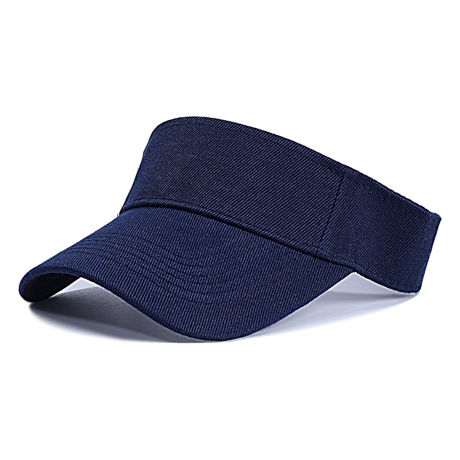 Men and Women Empty Top Sports Hat Running Hiking Sun Protection Cap Solid Color Fashion Casual Outdoor Hiking Sun Shaded Cap Qme Navy One Size