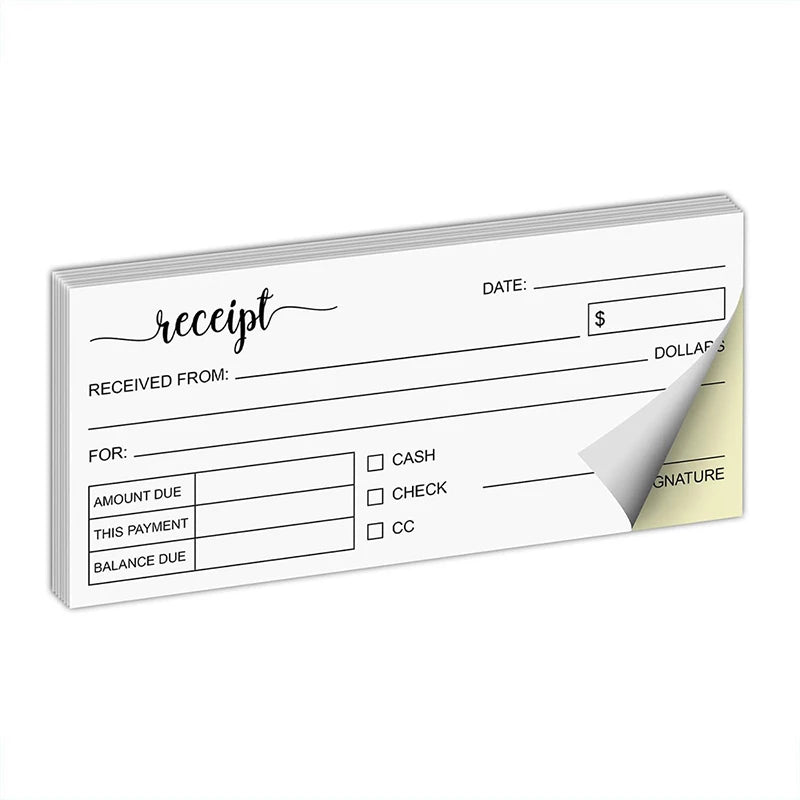 1 Receipt Book Carbonless Paper Thank You Sales Order Small Business Qme