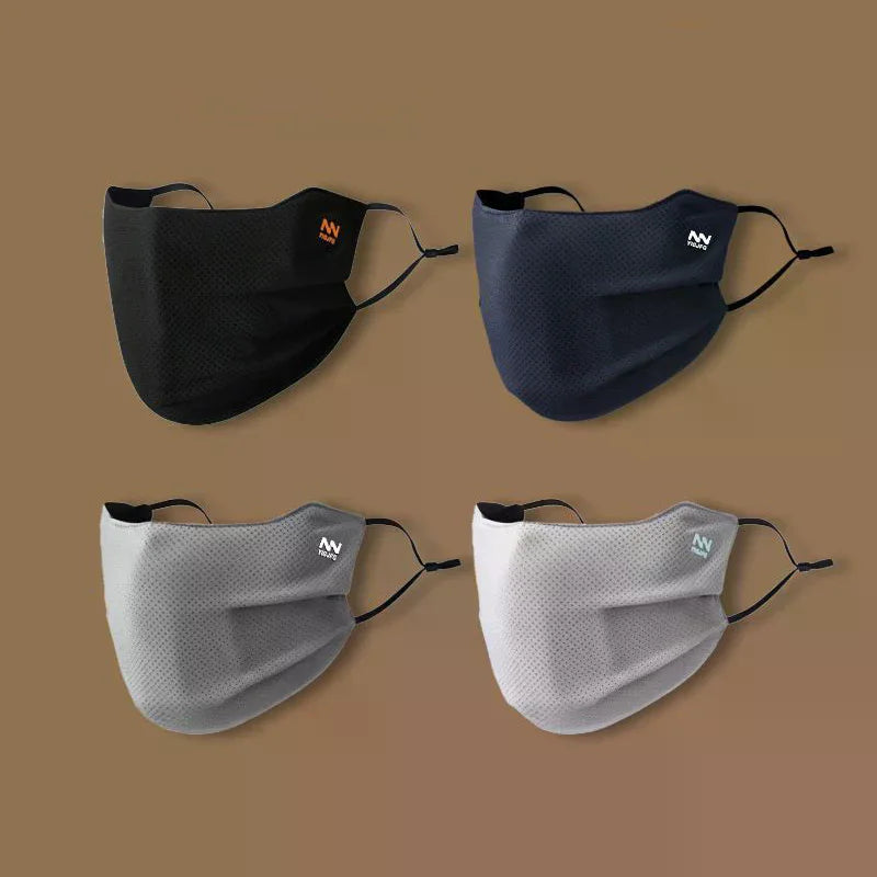 Sun Protection Face Mask For Men Reusable Breathable UV Face Shield Solid Color Washable Face Mask Summer Cycling Face Mask Qme