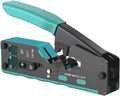 RJ45 Pass Through Crimp Tool, RJ45 Cat5 Cat6 Cat7 Crimping Tool, RJ11 Crimping Tool, Ethernet Network Cable Crimper Stripper Qme green