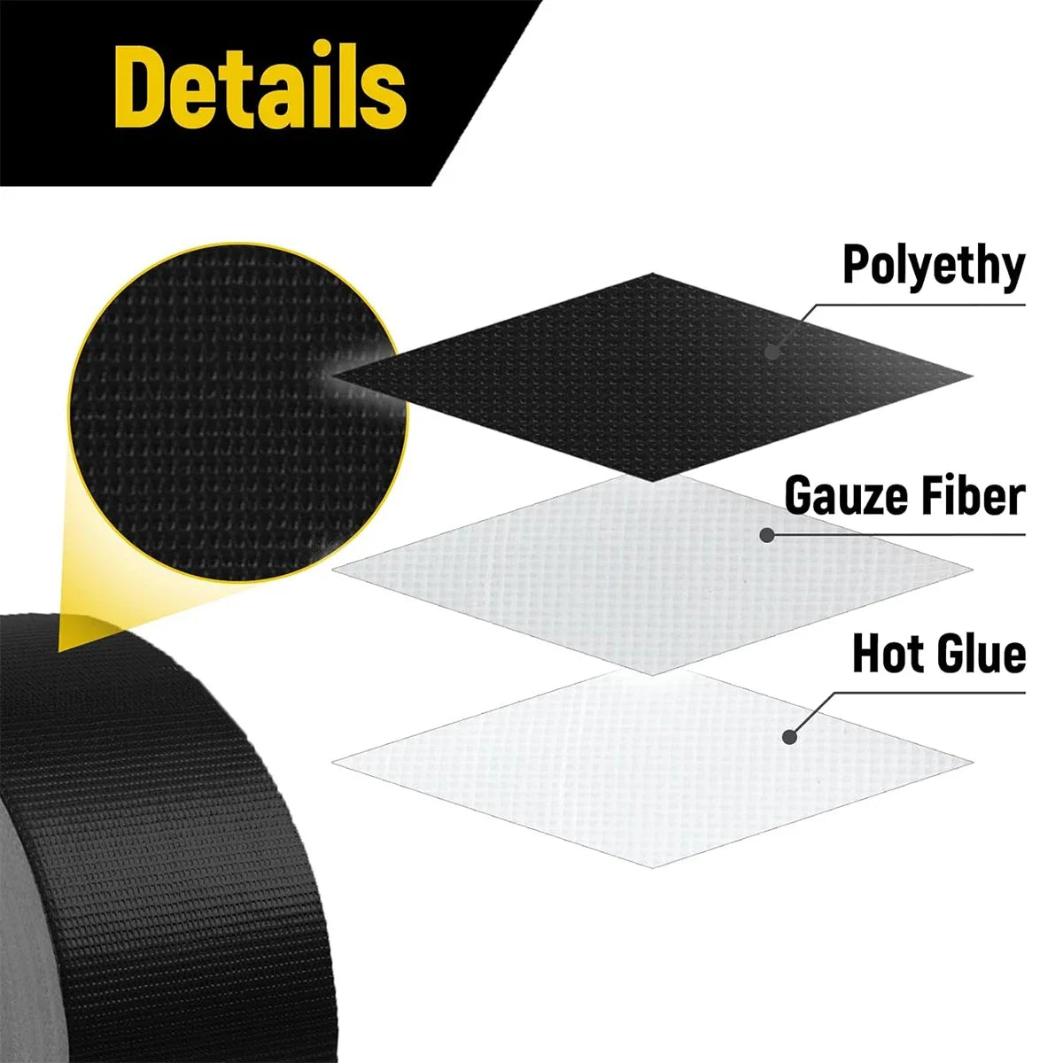 20M Waterproof Heavy Duty Industrial Bundles Floor Carpet Binding Adhesive Tape Cloth Duct Tape DIY Pipe Repair Fix Tape Qme