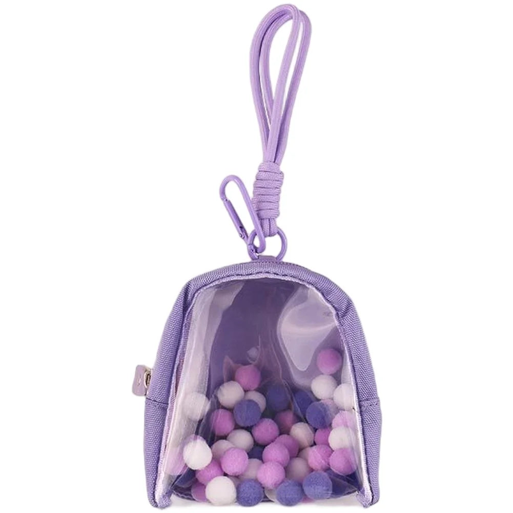 Tamagotchi Paradise Transparent Display Storage Bag Waterproof Qme purple