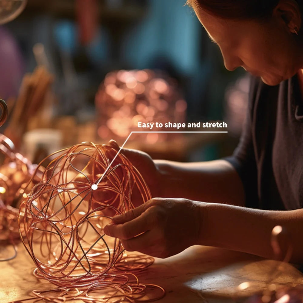 5M Copper Conductor Copper Wire Ultra-fine Soft Bare Copper Coil DIY Winding Craft Multipurpose Wire Cable Has Good Conductivity Qme