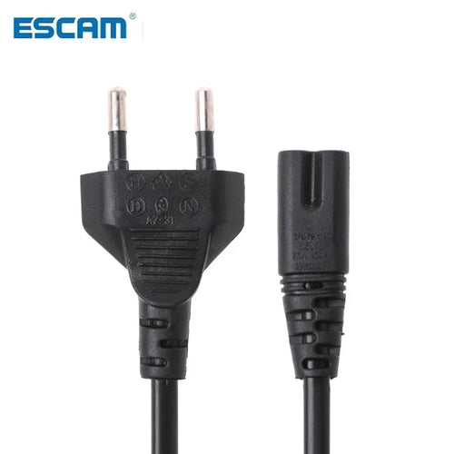 10pc 0.6M 2ft-Prong Pin AC EU Power Cable High Quality Wire Conductor Power Cord For Desktop Laptop Qme