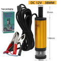 12V/24V DC Mini Portable Electric Submersible Pump - 12L/min, Aluminum Alloy Shell, Fuel/Diesel/Oil/Water Transfer Qme 24V-Gold