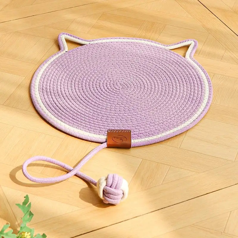 Cat Scratching Board Pet Supplies Indoor Round Shape Scratcher Mat Qme A6