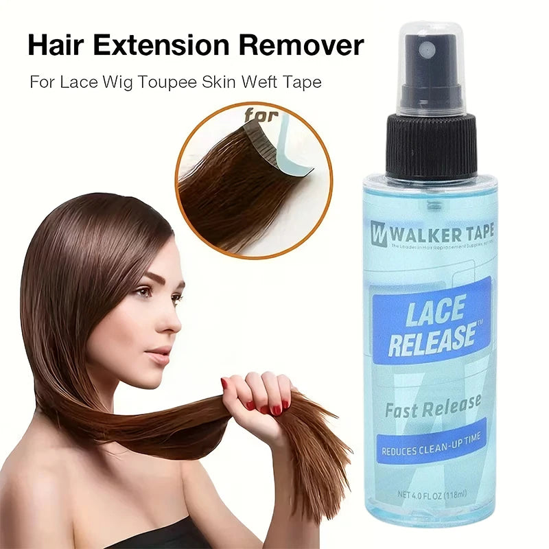 Hair Extension Glue Remover Spray Gentle Adhesive Wigs Wefts Easy Qme