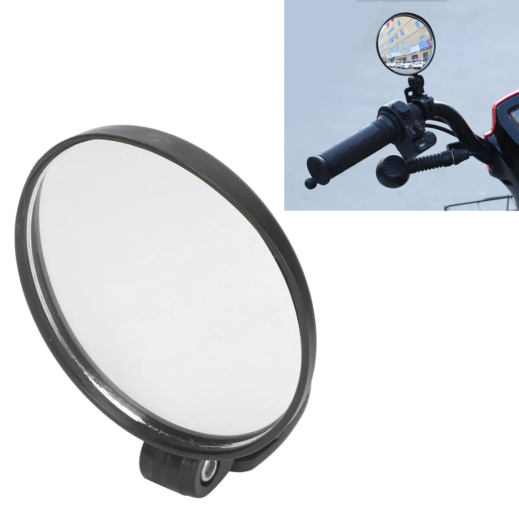 Bike Rear View Mirror Shockproof Scooter Rearview Mirror Wide Angle Adjustable 8cm for Daily Life Qme