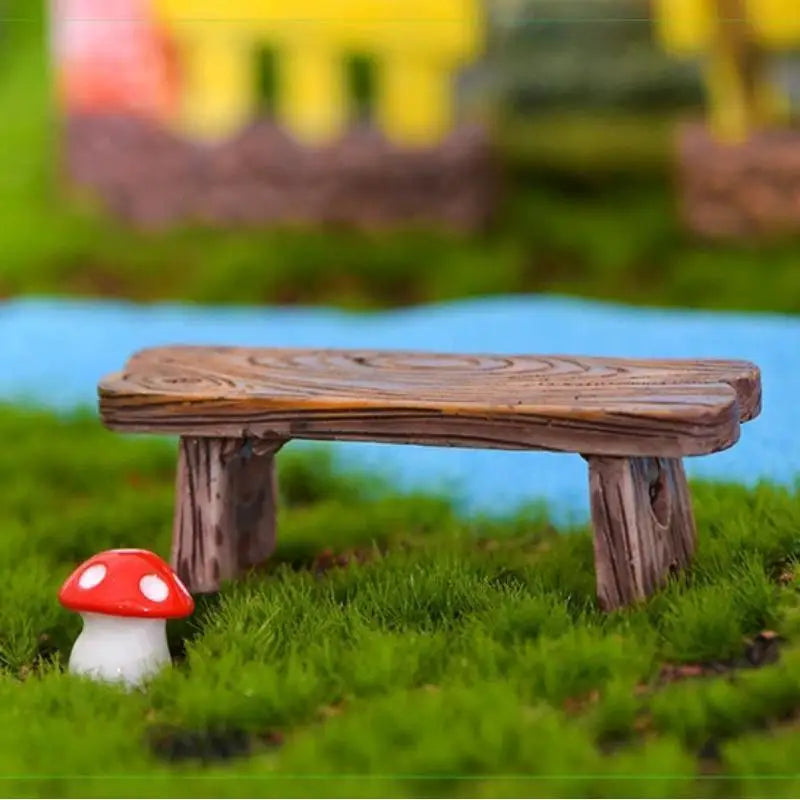 1 Mini Wooden Chair Pendant Moss Micro Landscape Couple Love Resin Qme