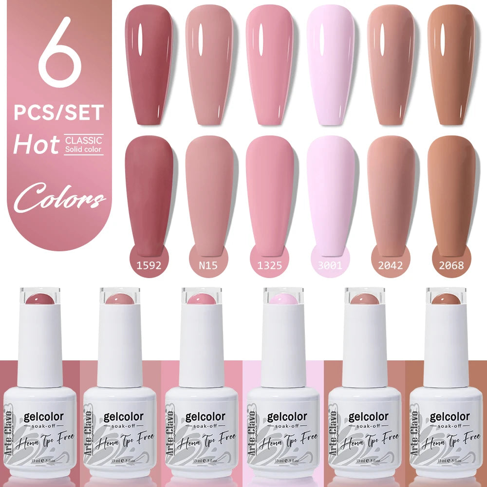 Arte Clavo Gel Nail Polish Milk Tea Popular UV Lamp Soak Off Art DIY Qme AC-ZBZH63-6B 11