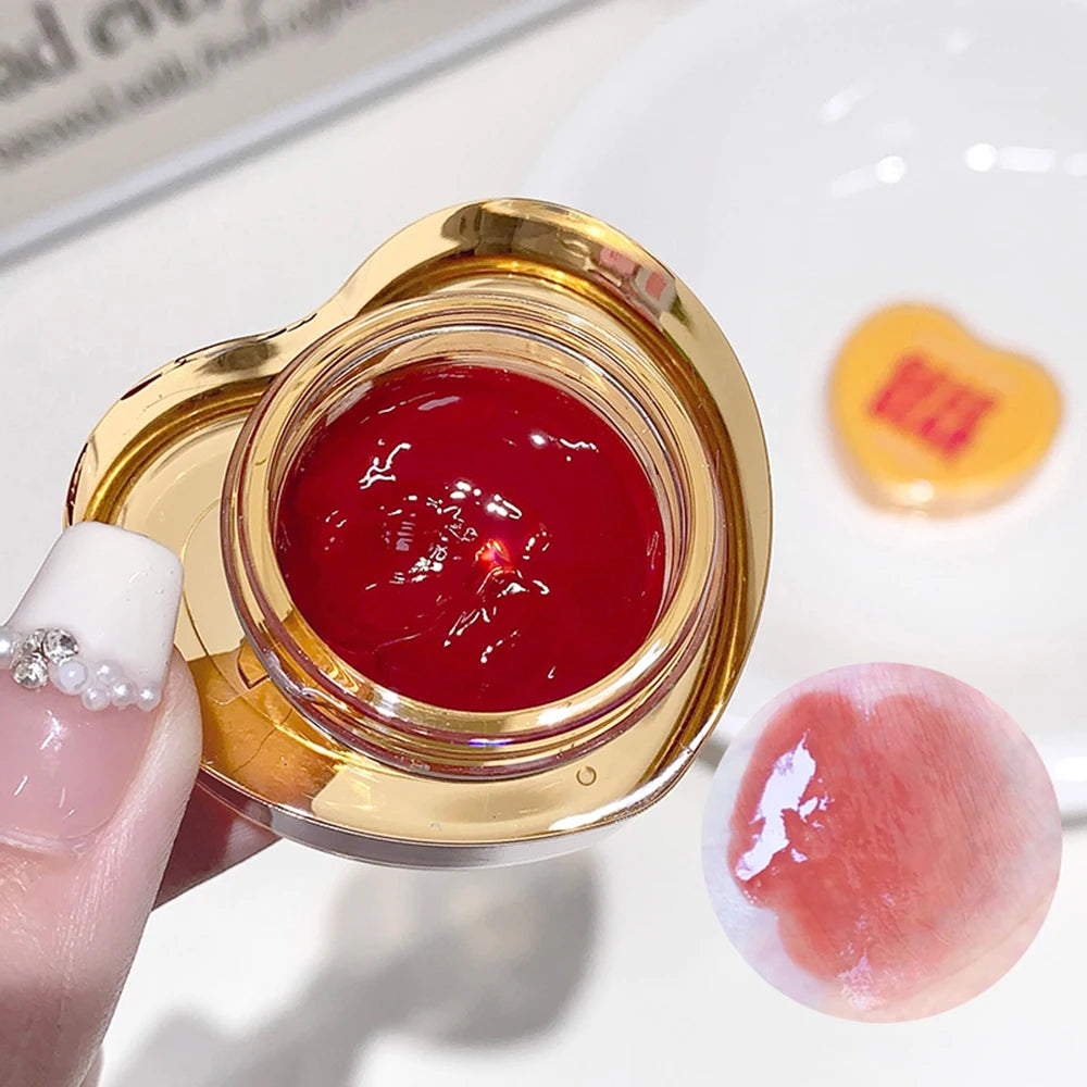 Gege Bear Loveheart Lip Jelly Glaze Moisturizing Jam Gloss Honey Qme