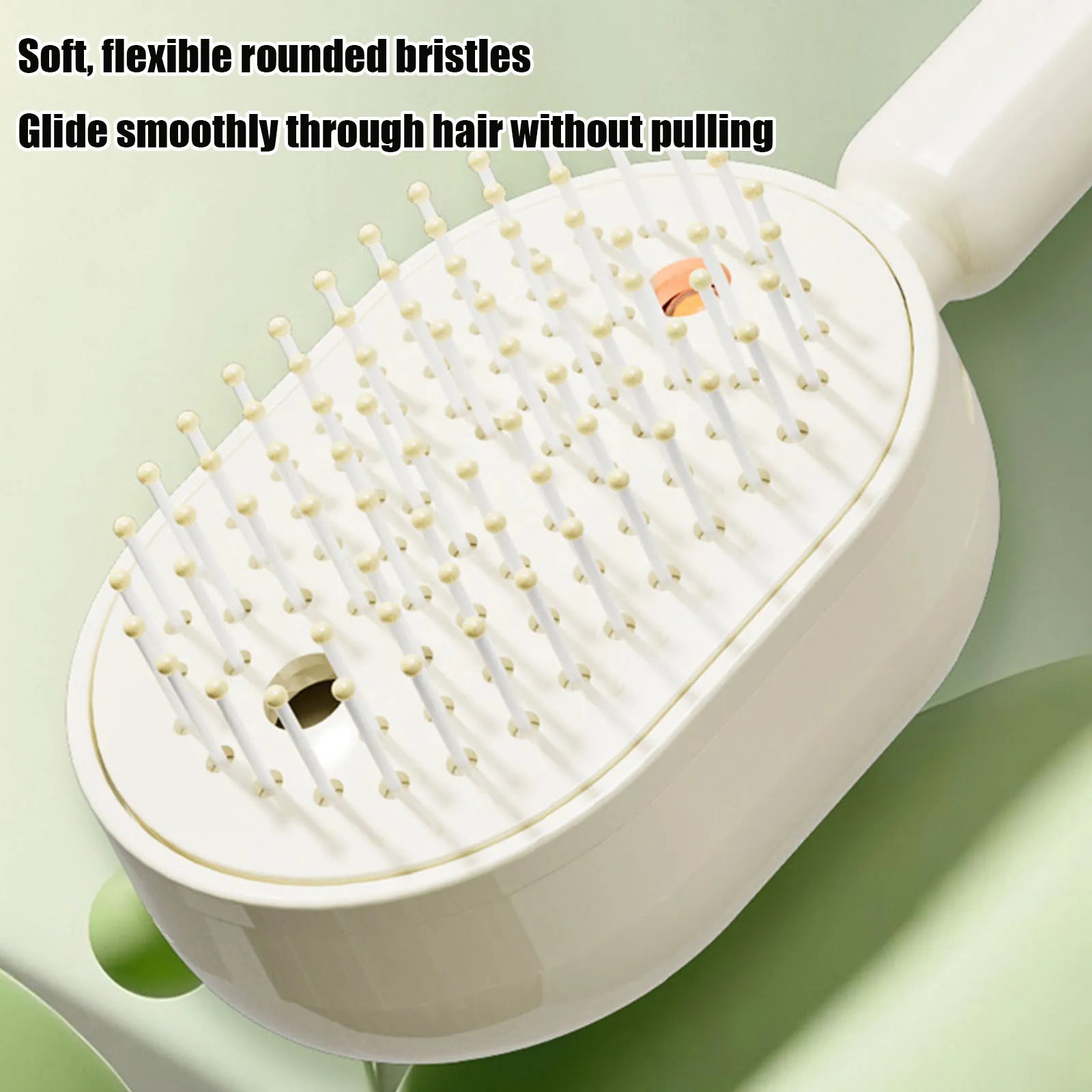 Electric Spray Hair Brush 2-In-1 Misting Hair Brush with Water Spray Reduce Frizz Anti-Static Retractable Steam Massage Comb Qme