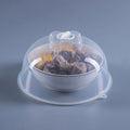 Microwave Heating Insulation Tray Thickened Transparent Splash Proof Qme TRANSPARENT-1