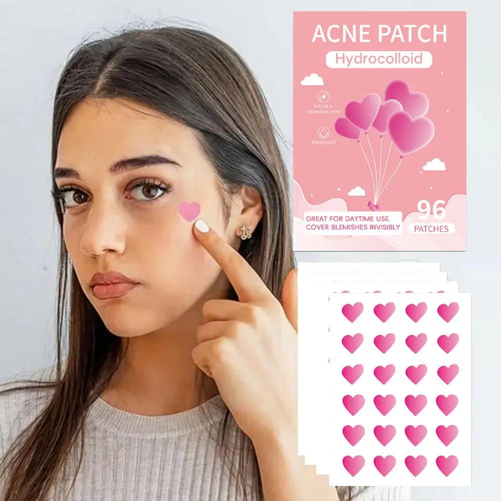 96Pcs Acne Patch Repair Acne Cleansing Invisible Breathable Waterproof Acne Cleansing Concealer Fade Clean Qme