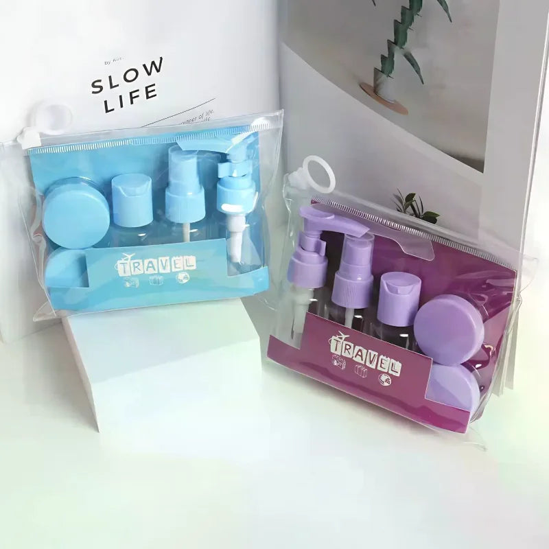 Travel Bottles Leak Proof Press Refillable Containers Cosmetics Qme