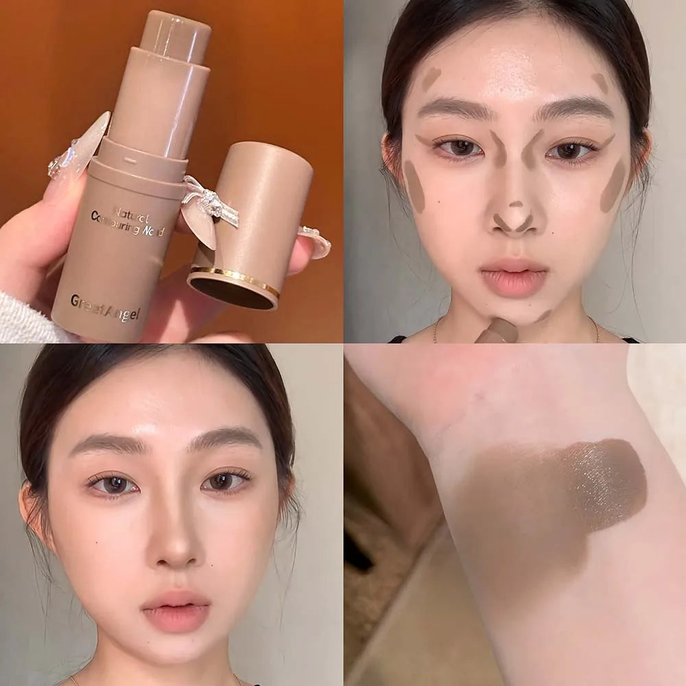 Silky Contouring Bronzer Stick Face Makeup Cosmetics Smooth Lasting Natural Nose Shadow Waterproof V-Face Highlight Brighten Qme 01 Cement gray