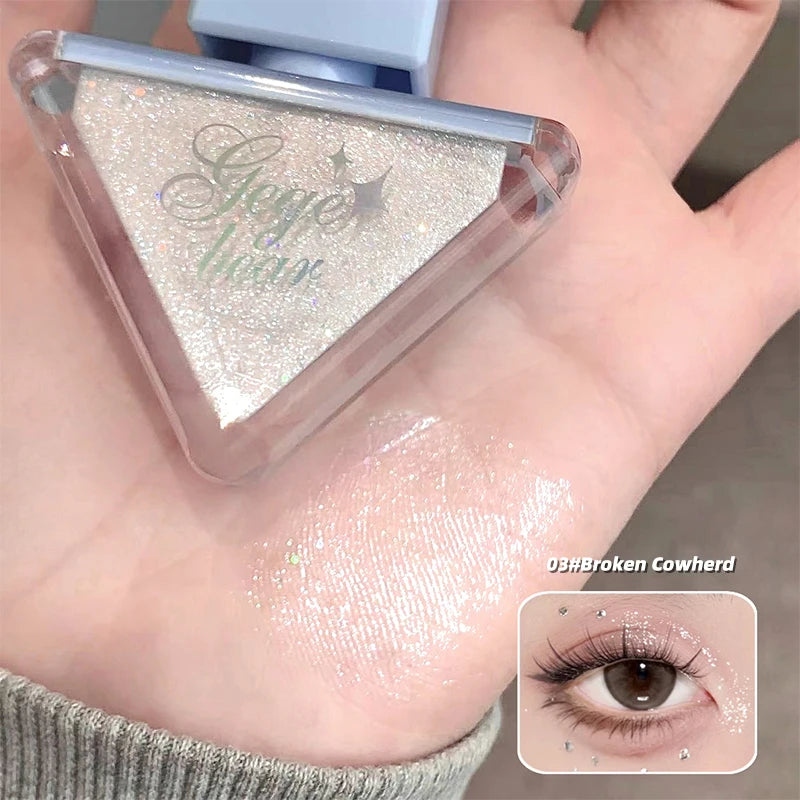 Gege Bear Glazed Eyeshadow Liquid Pearlescent Glitter Brightens Qme GX1266-3
