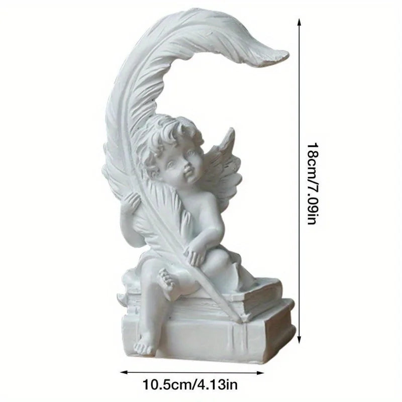Romantic Feather Angel Ornament Living Room Desktop Cupid Decoration Qme