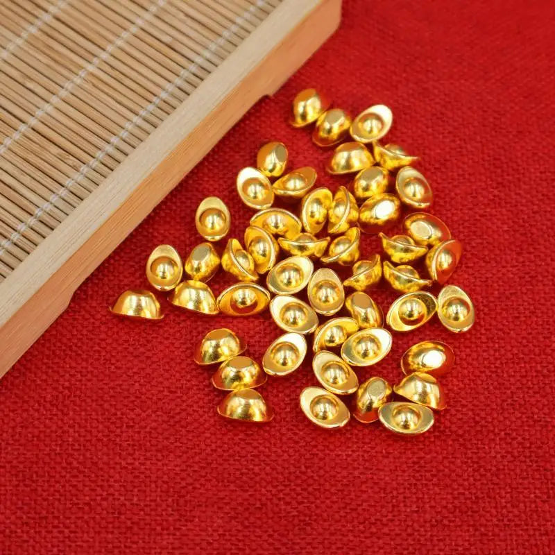 100/200PCS Gold Mini Gold Dollars Attract Wealth Luck Charms Miniature Gold Ingots Handicrafts Props DIY Qme