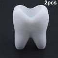 Tooth-shaped Toothbrush Holder Organizer Pen Plastic Makeup Brush Qme 2pcs