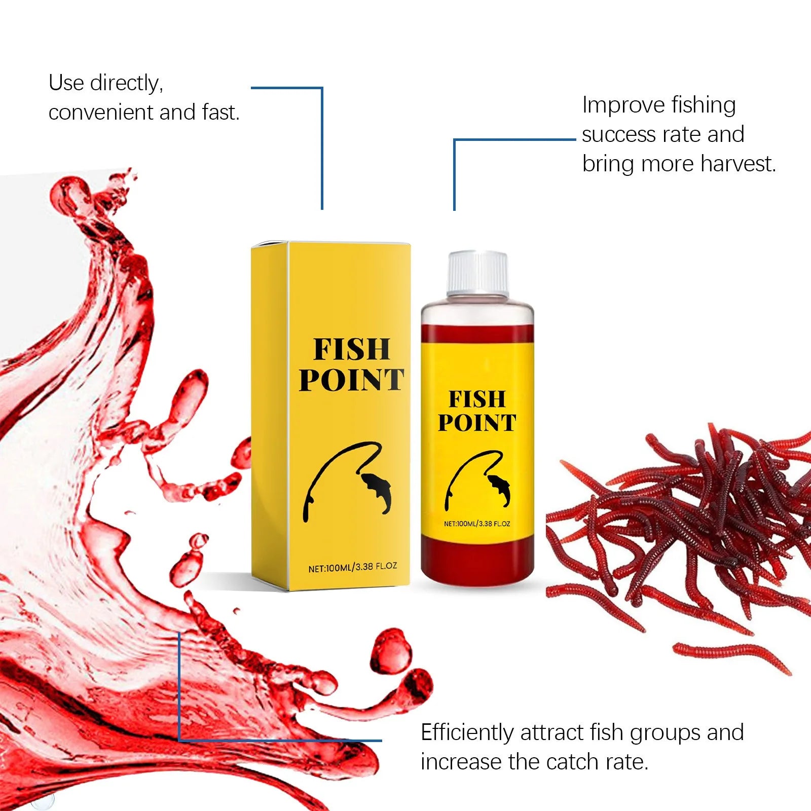 100ml Fish Feed Nutrient Fishing Wild Fishing Fish Attractant Fish Attractor Fishy Smell Flavor Bite Activator Fishing Lures Qme