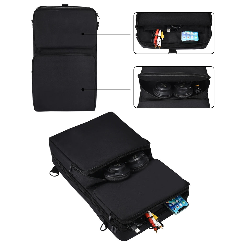 Portable DJ Controller Padded Storage Bags Dustproof Turntables Protective Case Scratch-resistant for Pioneer DDJ-400 DDJ-FLX4 Qme