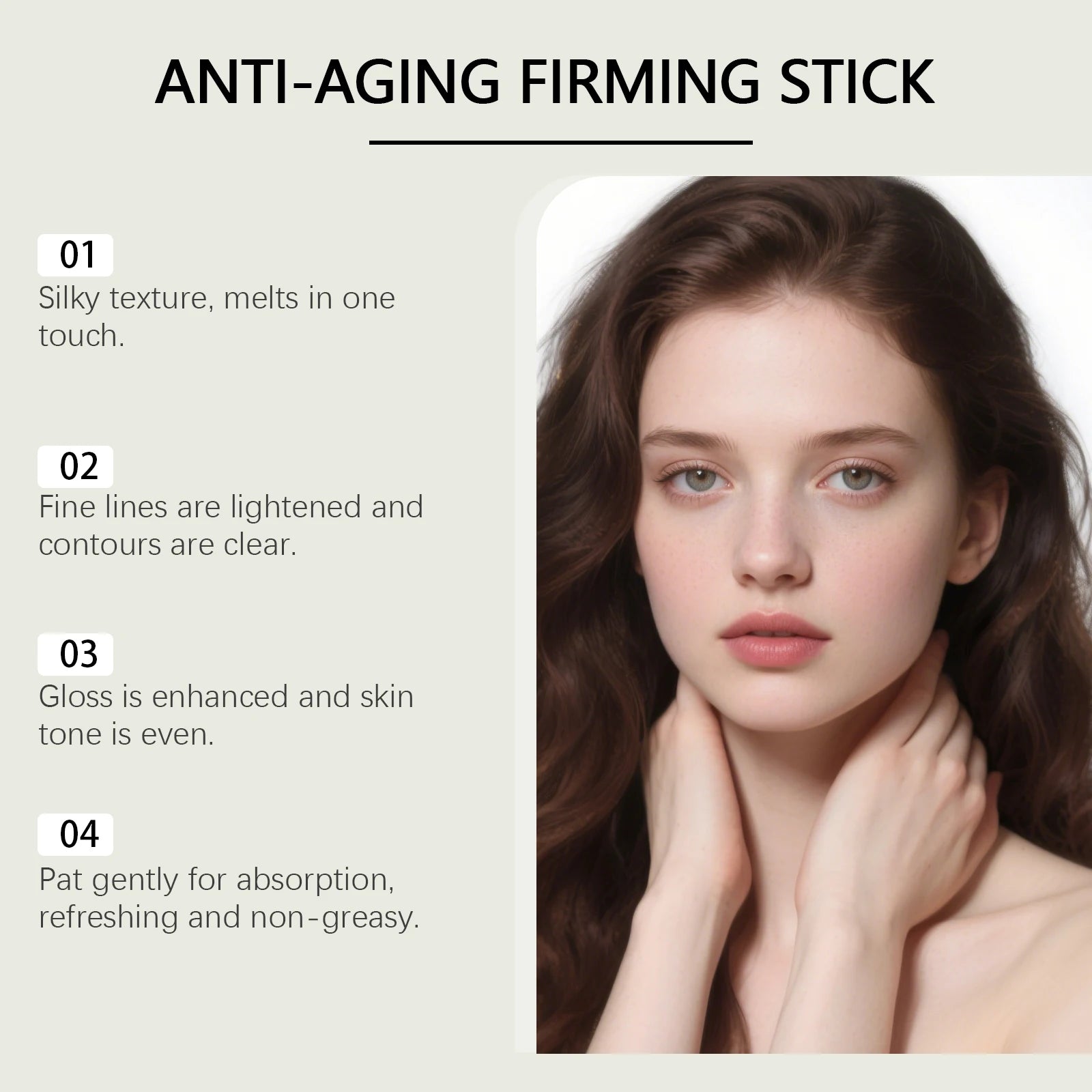 Retinol Anti-Aging Firming Stick Tightening Lifting Serum Stick Smooth Wrinkles Improves Skin Elasticity Hydration Brighten Skin Qme