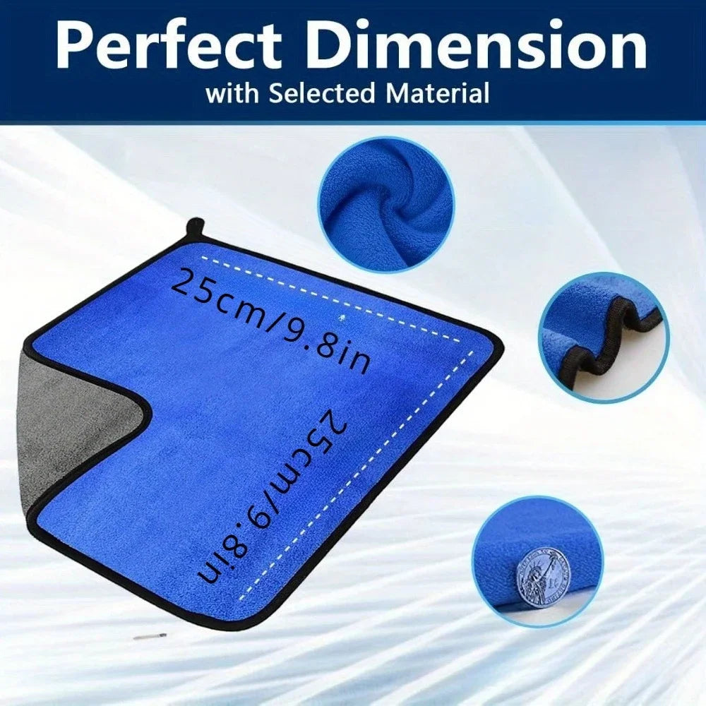 Ultra-Thick Towels Ideal for Washing, Drying, and Kitchen Cleaning - Perfect for Car Washes, Dishwashing, and General Use, Qme