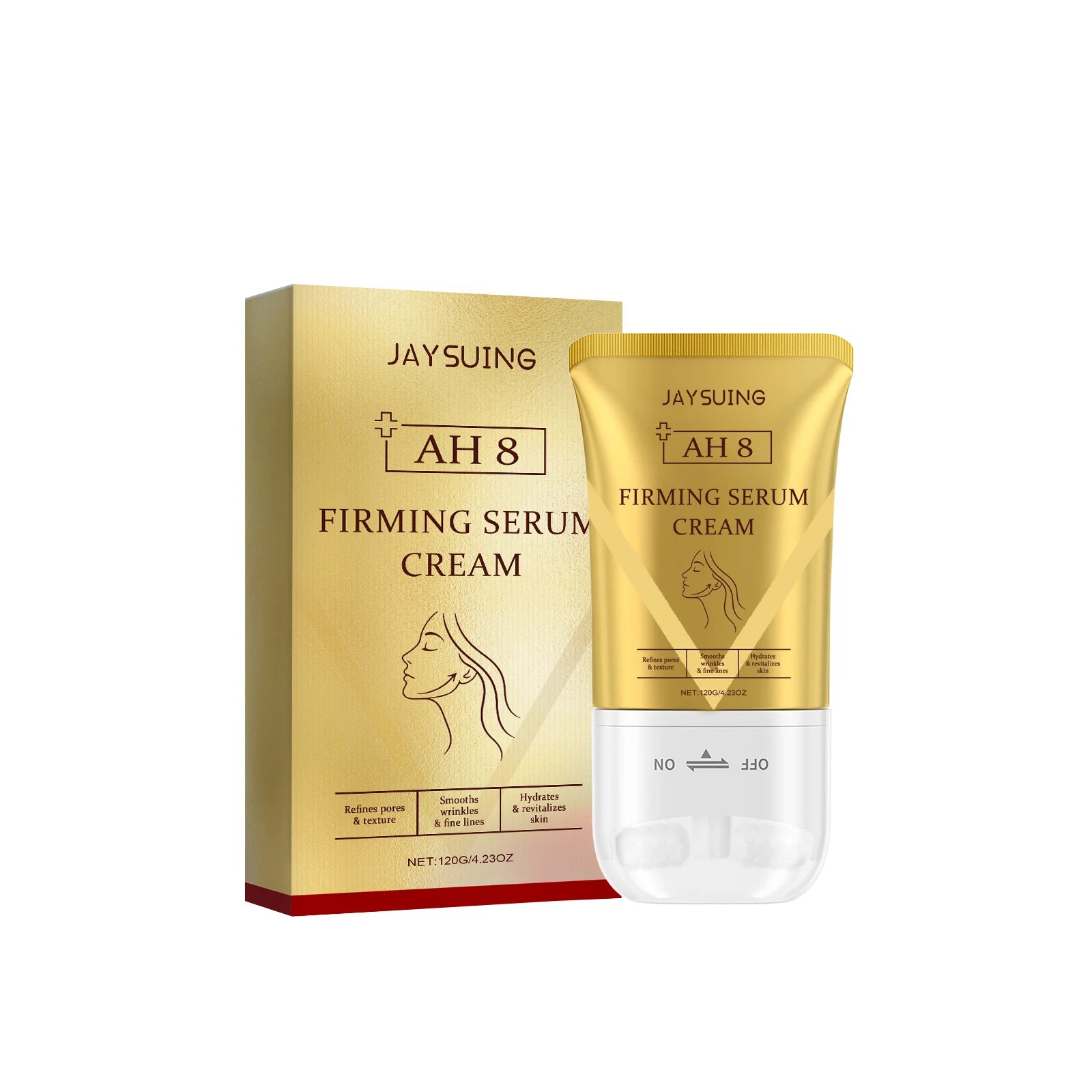 Neck Firming Roller Cream Fades Fine Lines Lift Remove Face Puffiness Qme 120g Boxed