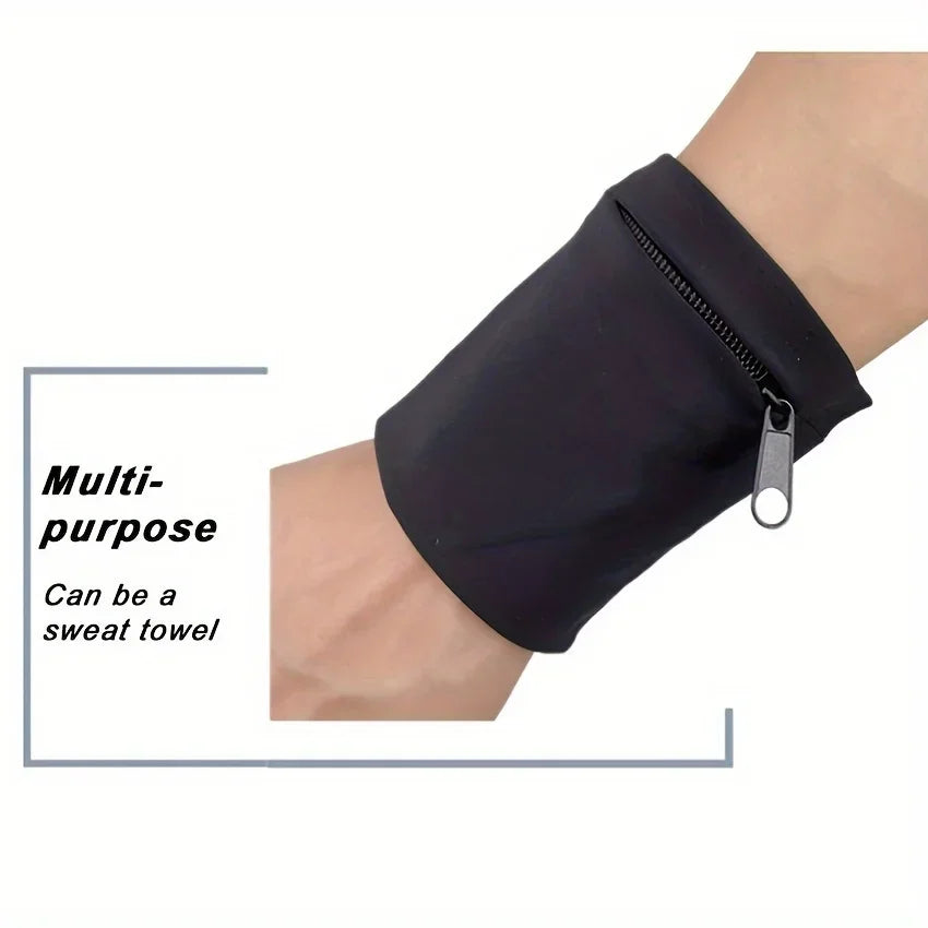 1pc Multifunctional Sports Belt with Cuff, Zipper, Phone Pocket, Armband & Wallet - Perfect for Outdoor Fitness & Cycling! Qme
