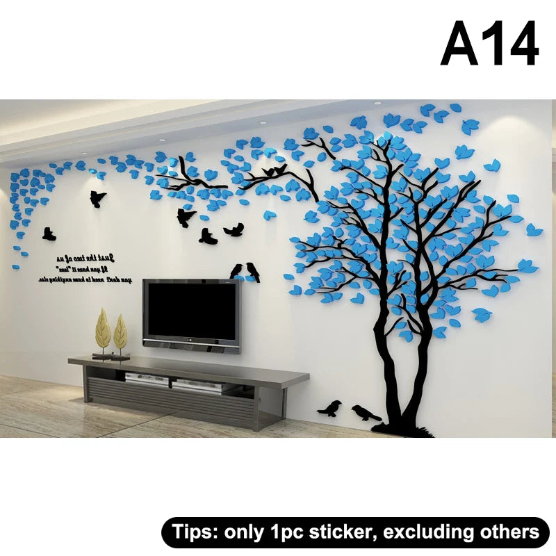 Self-adhesive Home Background Wall Decal Stickers Decoration Bedroom Qme A14