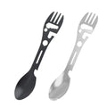 10-in-1 Multifunctional Outdoor Camping Survival Fork Spoon Kitchen Qme sliver