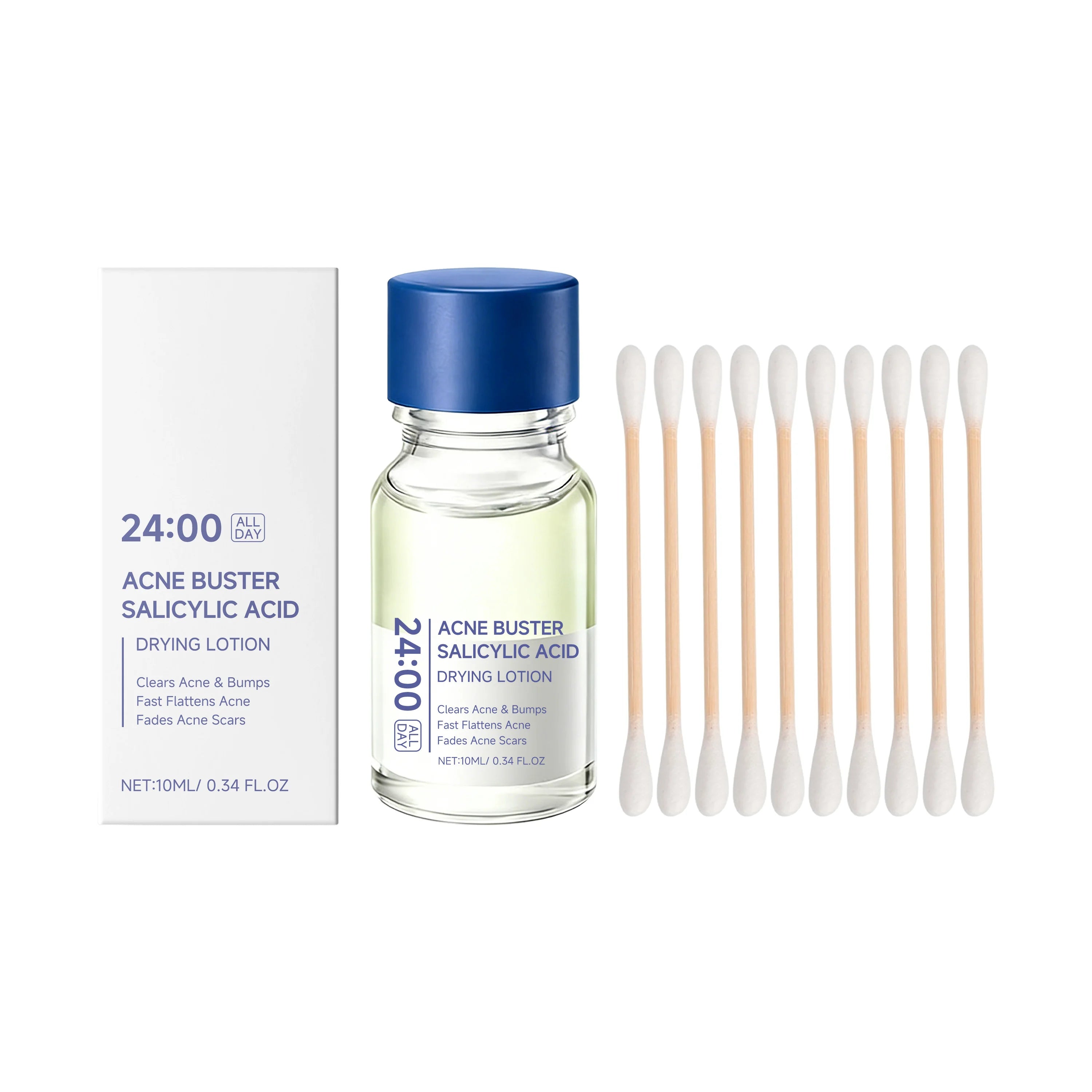 Salicylic Acid Acne Buster Remover Blackhead Oil Control Tenderizing Delicate Pores Pimple Spot Remover Facial Skin Care Essence Qme 1set