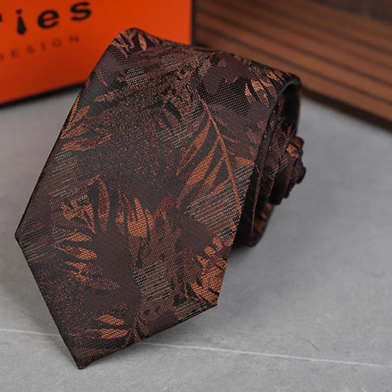 Men Jacquard Tie Dot Floral Necktie Accessories Daily Wear Shirt Suit Qme RT2