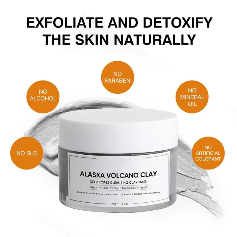 Face Cleansing Mud Mask Deep Cleansing Volcanic Mud Mask For Face Skincare Natural Dead Sea Mud Mask Smearing Volcanic Mud Qme