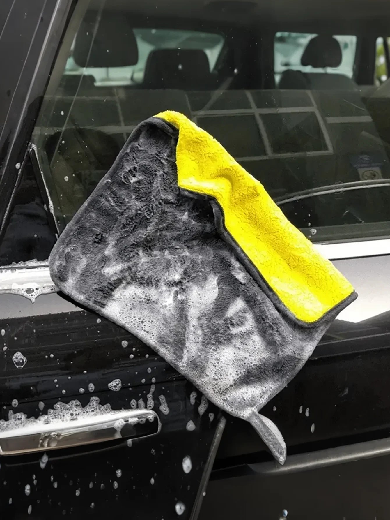 5 30X30cm High-density Coral Fleece Car Wash Towel Thickened Qme