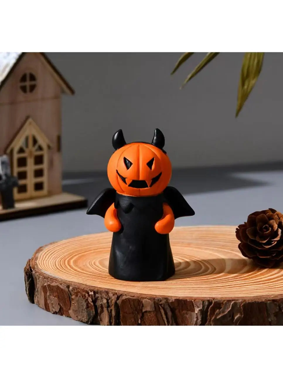 Halloween Resin Ornaments Pumpkin Ghost Witch Dolls Desktop Decor Qme B