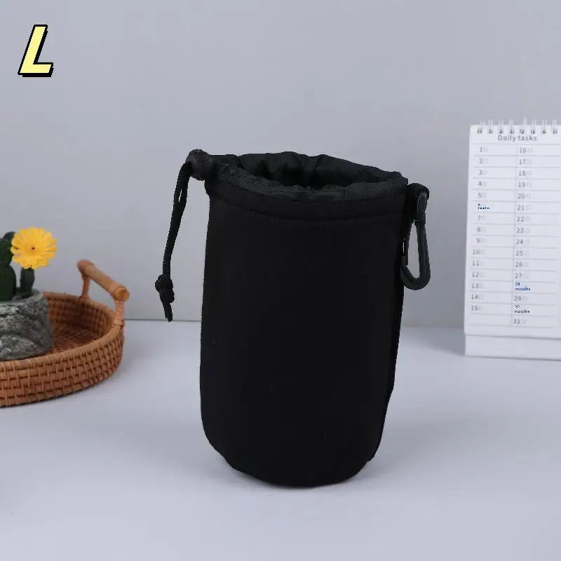 Camera Lens Cover Neoprene Bag Waterproof Soft Pouch Shockproof Most Qme L Black